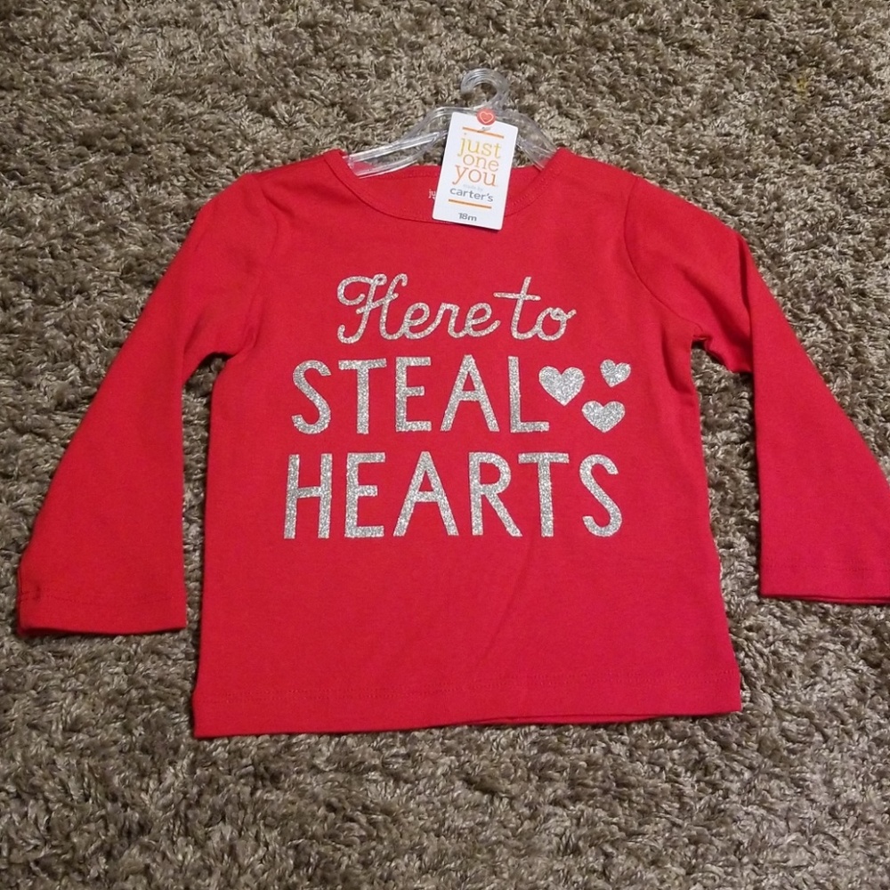 Carter's Long Sleeve Valentine's Day Tee